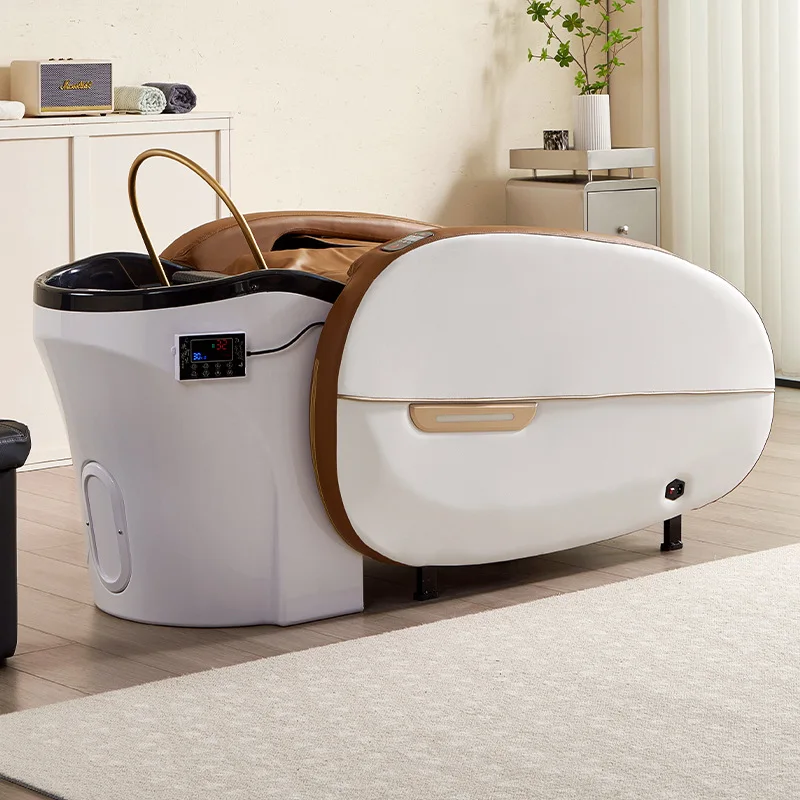 

Electric Shampoo Bed Water Circulation Massage Feature Synthetic Leather Hair Washing Basin for Salon Barbershop Spa Store Use