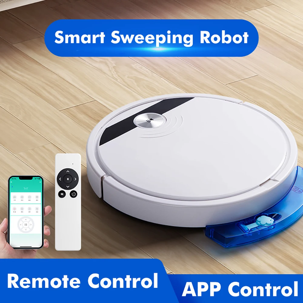 Robot aspirador inteligente con carga USB, Control remoto por teléfono