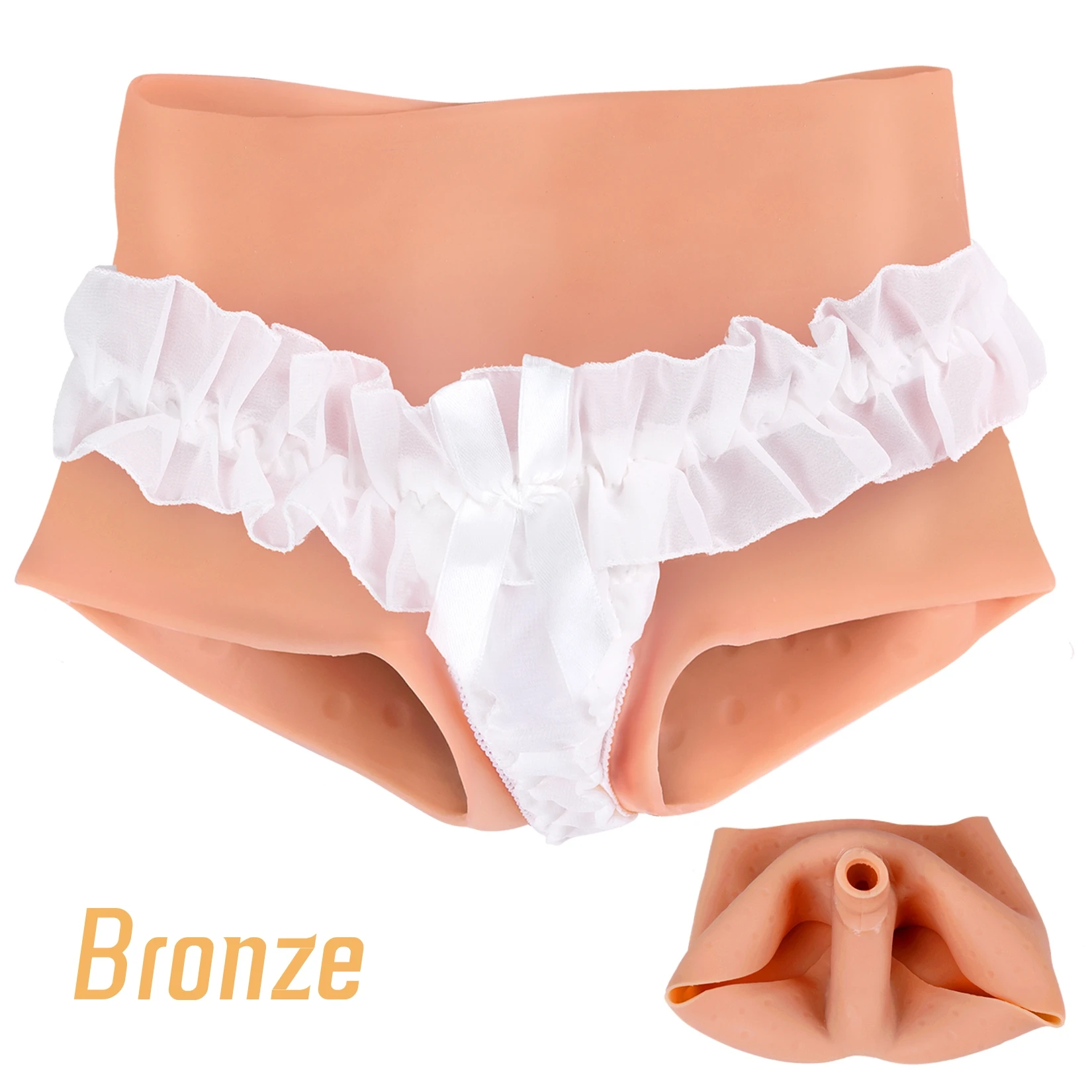 Men Realistic Silicone Panties Gays Sexy Fake Vagina Form Crossdresser Transgender Shemale Drag Queen Cosplay Hip Shaping