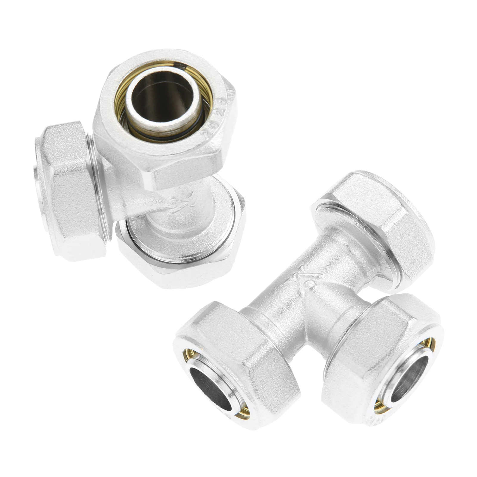2Pcs 3/4’’ Tee Air Line Fittin - Compression Fitting Brass recension och pris