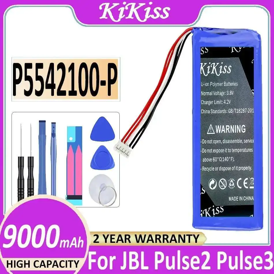 

Safe P5542100-P For Jbl Pulse2 Pulse3 Pulse 2 3 Outdoor Speaker 9000Mah Long Lasting Battery