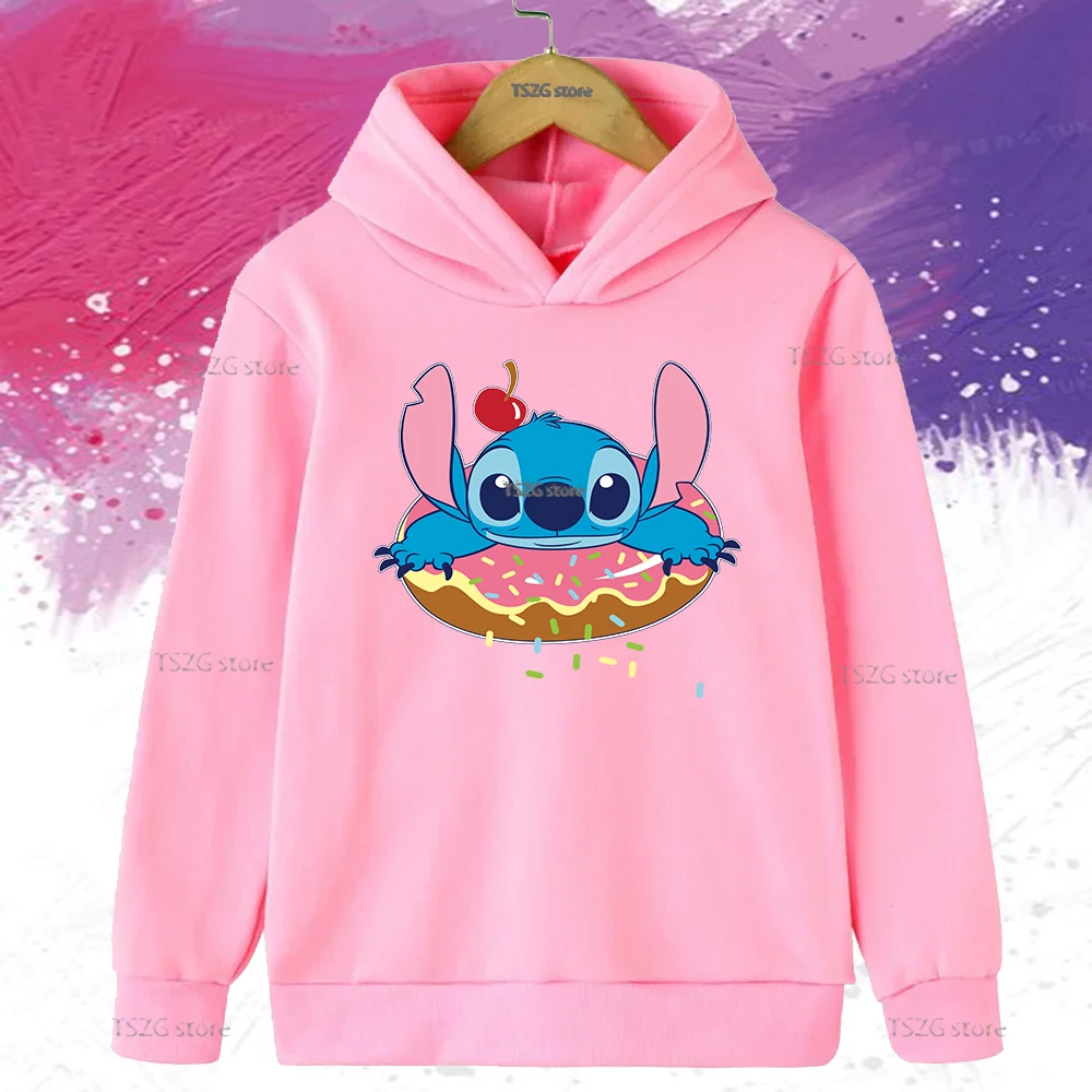 الخريف الكرتون غرزة دونات الرسومات طباعة الاطفال البلوز أزياء الأطفال ملابس الصوف هوديس الفتيات الفتيان البلوفرات غير رسمية #3