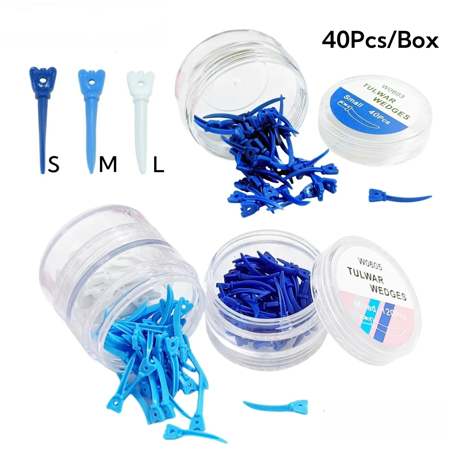 

40 шт. одноразовый стоматологический клин с зубным зазором, секционный матричный сменный клин