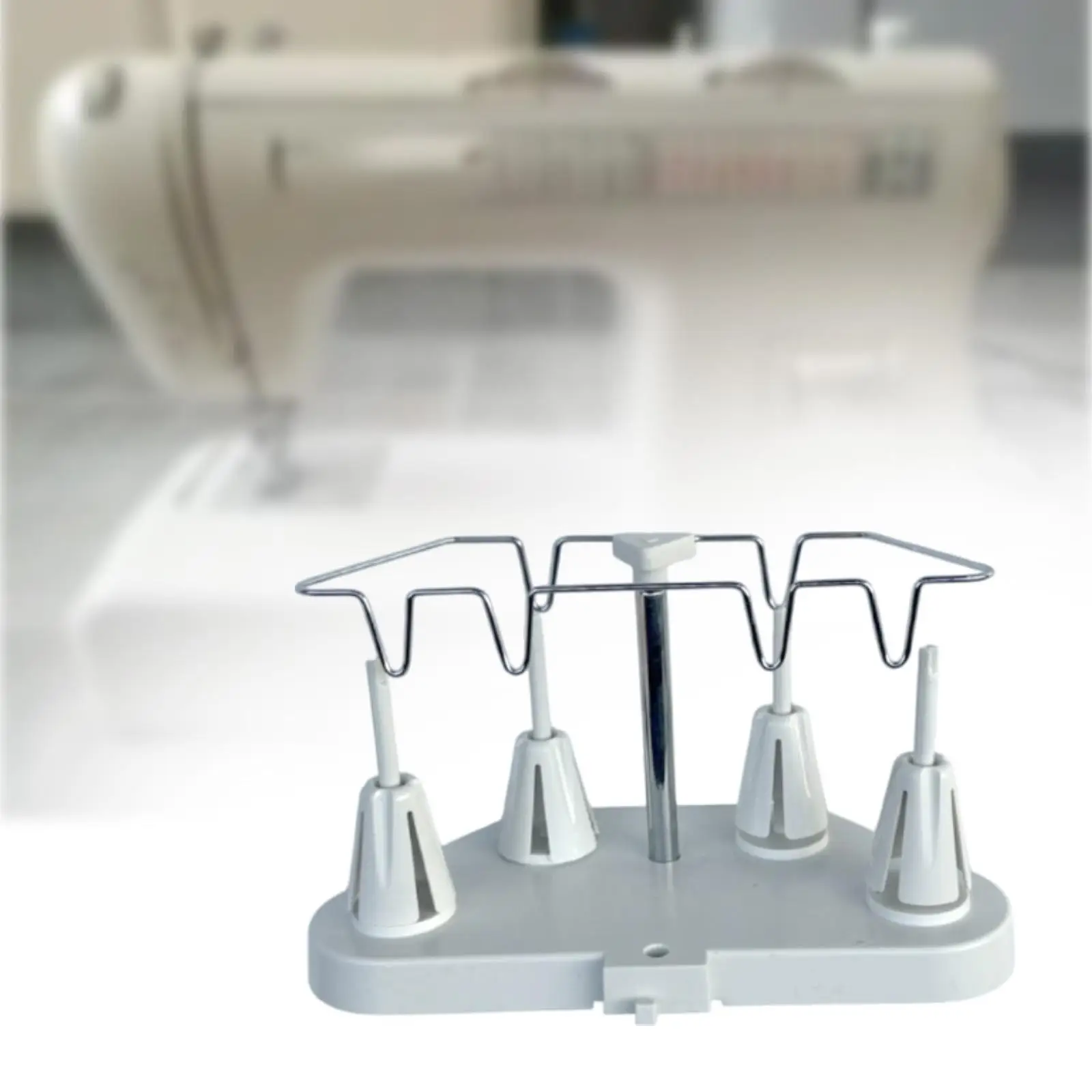 

Thread Spool Holder Metal Adjustable Height Multipurpose Easy to Use Practical Sturdy Thread Stand Rack Adjustable Thread Frame