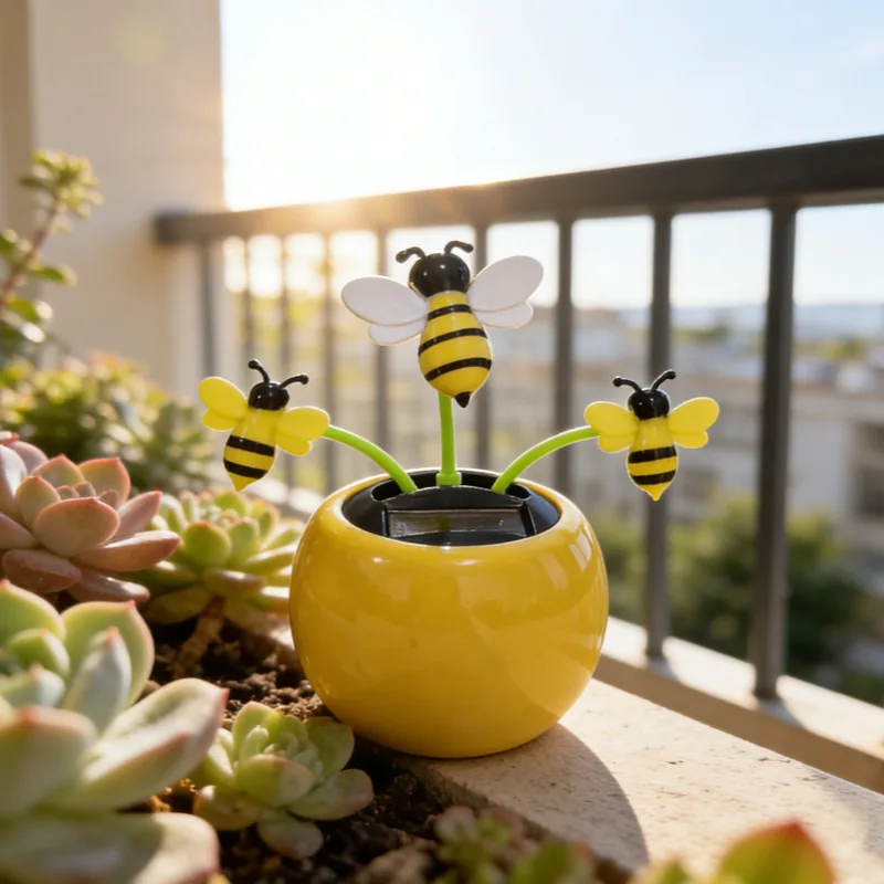 

Solar apple flower car ornament, automatic swing sun flower car decoration, give some sunshine and it will be bright