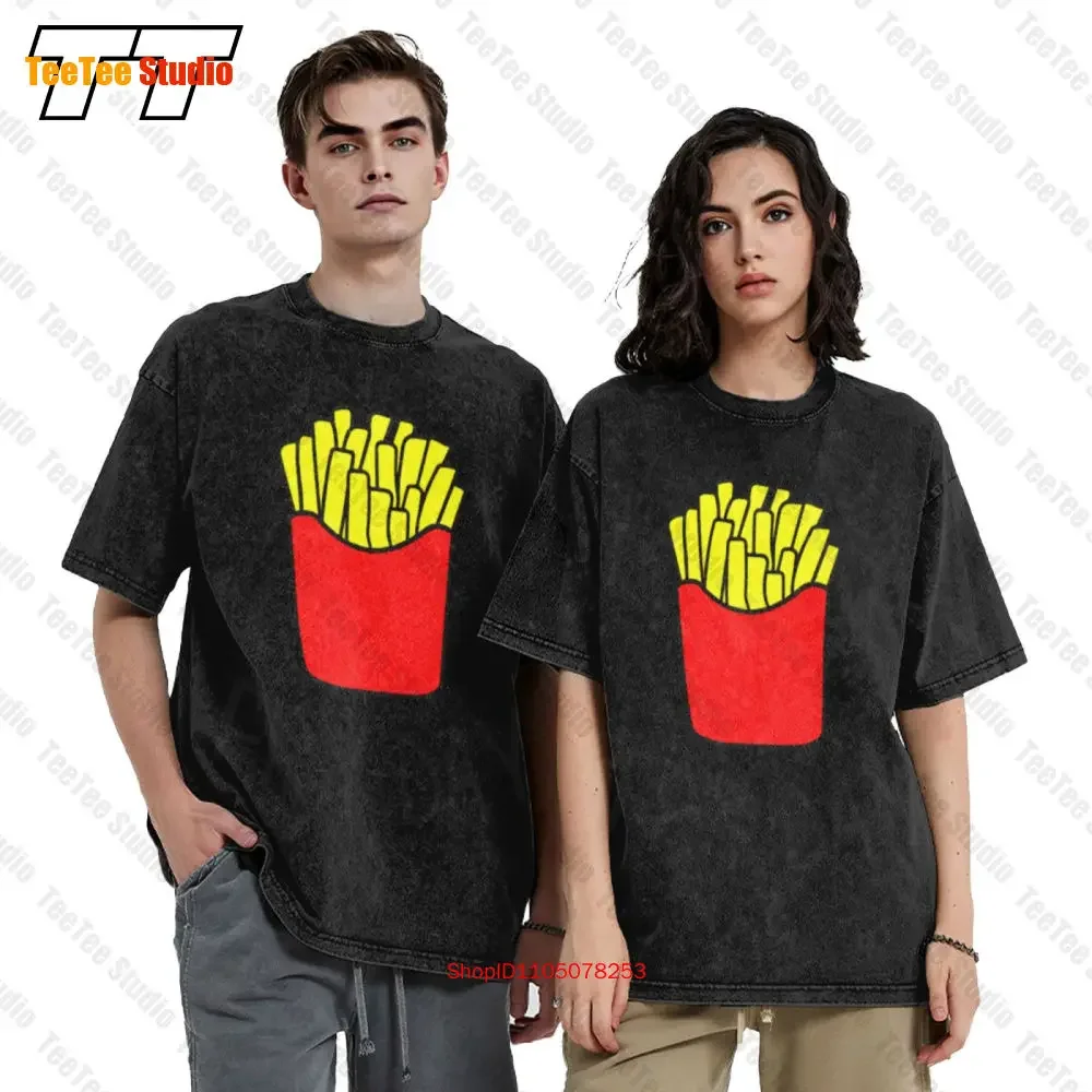 Fry Day French Fries S Graphic Vintage Oversized T-Shirt 25W4