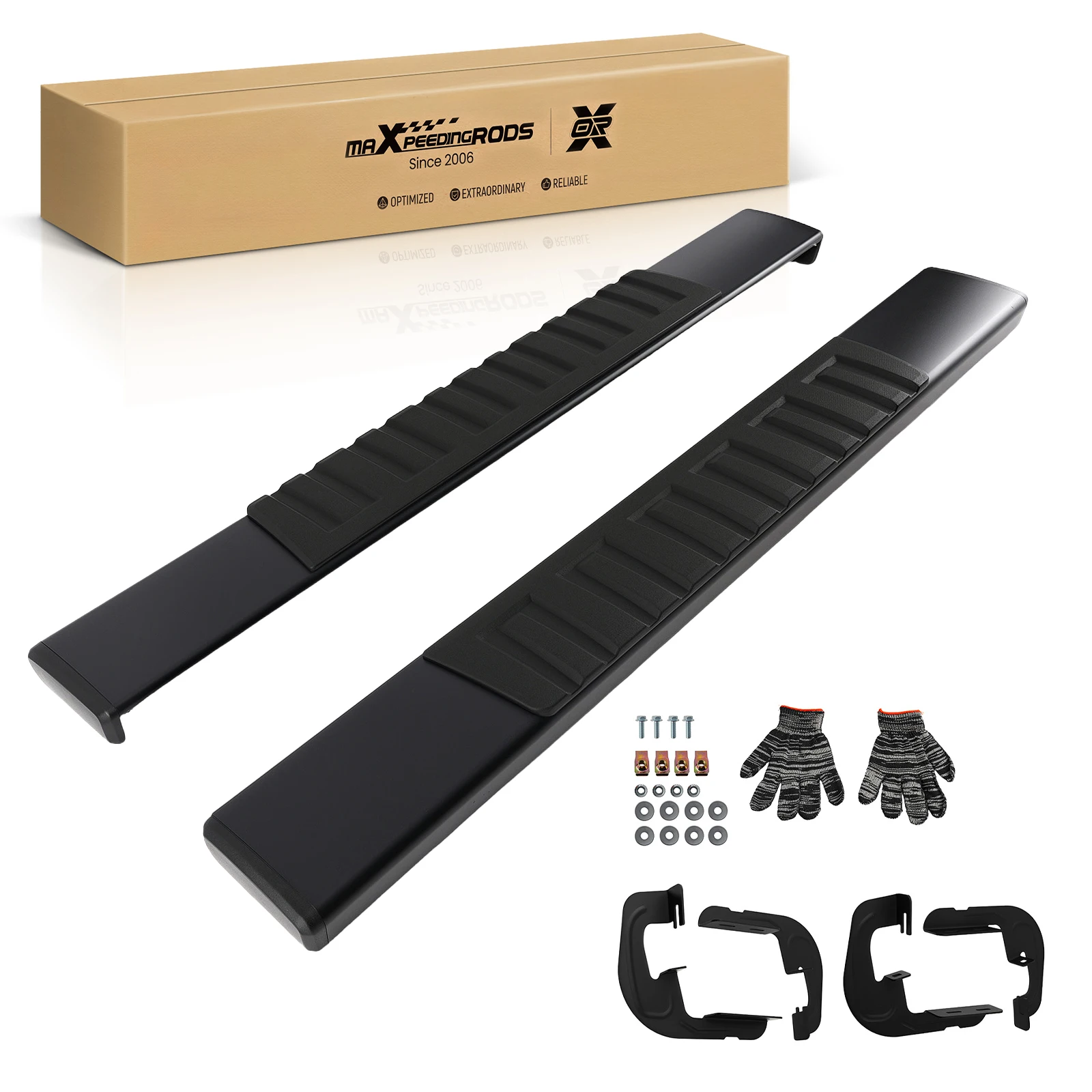 

Black Running Board Side Steps for Chevy Silverado Sierra HD 07-2019 Nerf Bars