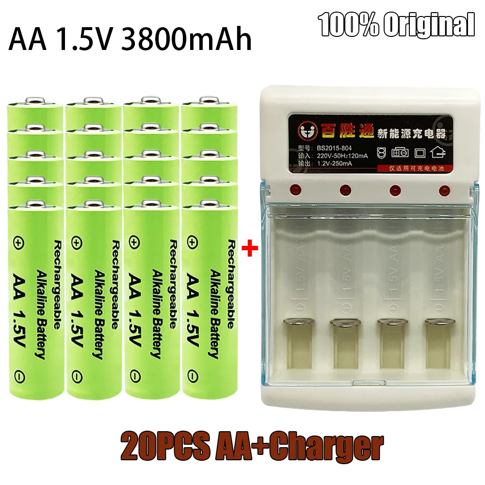 1.5V AA NI MH Rechargeable AA Battery Alkaline 3800mAh For Torch Toys Clock MP3 Player Replace Ni-Mh Battery