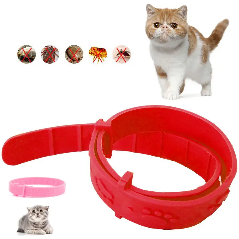 Anti Flea Mite Cat Collar Cute Cat Flea Mosquito Repellent Collar Adjustable Anti Fleas Lice Mites Pet Collar Cat Accessories