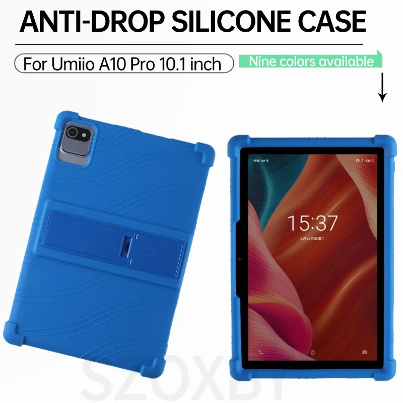 

Чехол для планшета Umiio A10 Pro 10,1 дюйма, противоударный чехол для планшета Android 11, детский мягкий силиконовый чехол-подставка, защитный чехол