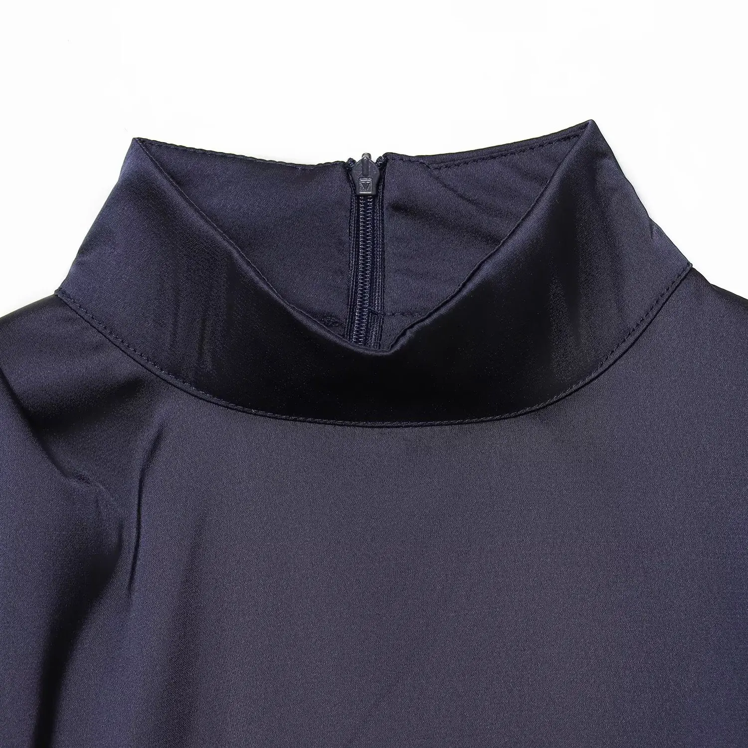 JNLEAOG 레이스 패치워크 실크 새틴 느낌 미니 드레스 가을 신상 여성 패션 단색 스트레이트 튜브 스커트 캐주얼 드레스