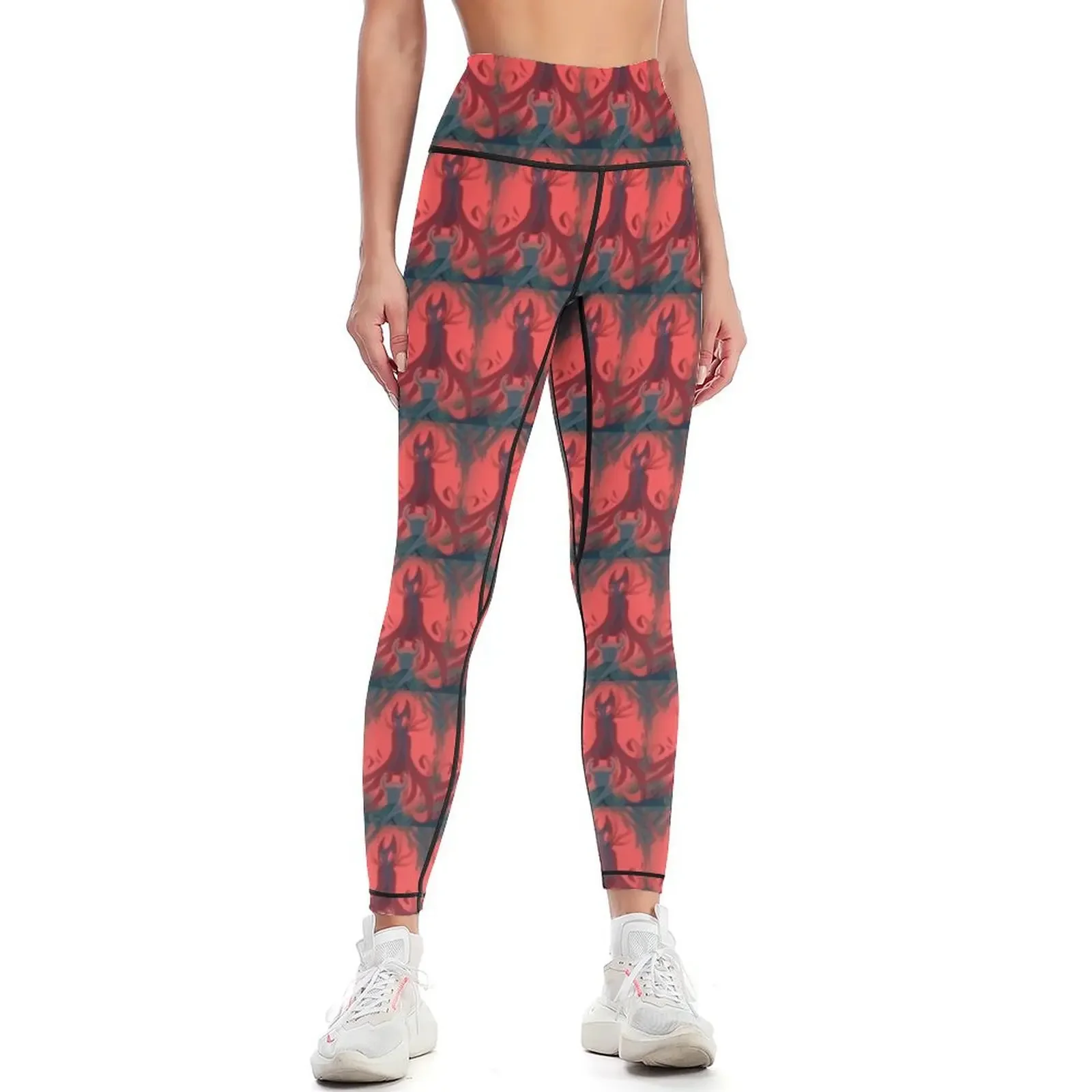 Hollow Knight The Knight Red Glowing Pastel Leggings Jogger pants gym womans push up fitness sports tennis for Womens Leggings