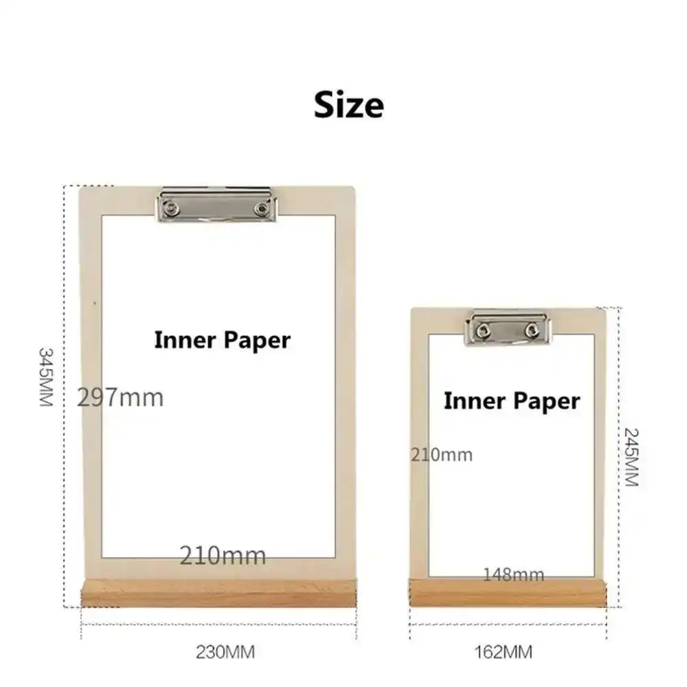 A5 Menu Holder Clipboard Stand Table Wedding Menu Holder Stand Folder Restaurant Menu Book Cover Board