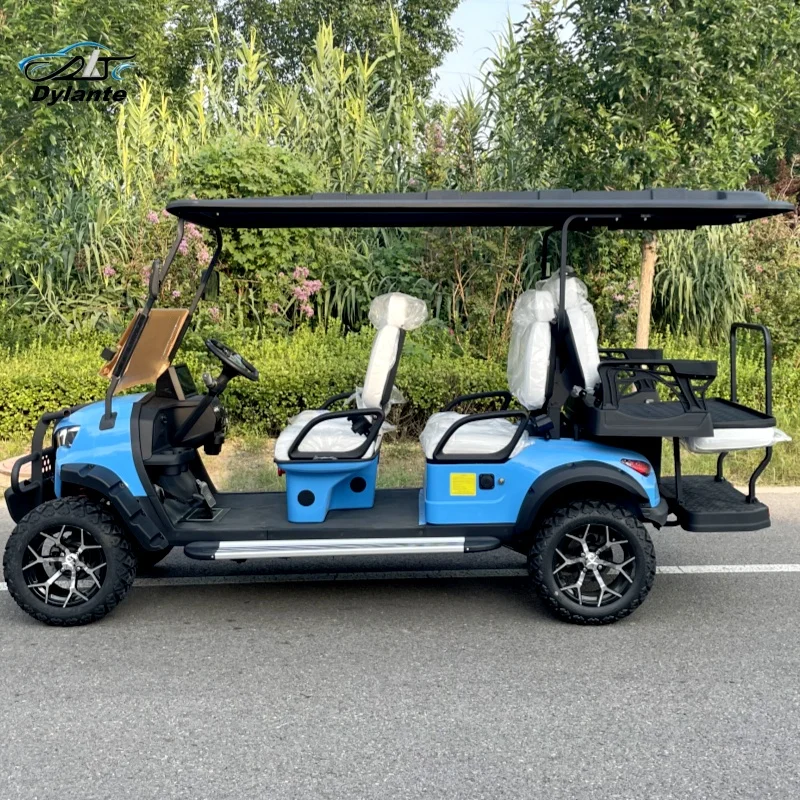 Chariot de golf électrique tout-terrain, corps en plastique en acier métallique, 2 places, 4 places, 6 places, 8 places, voiturette de club de chasse, scooter de loisirs