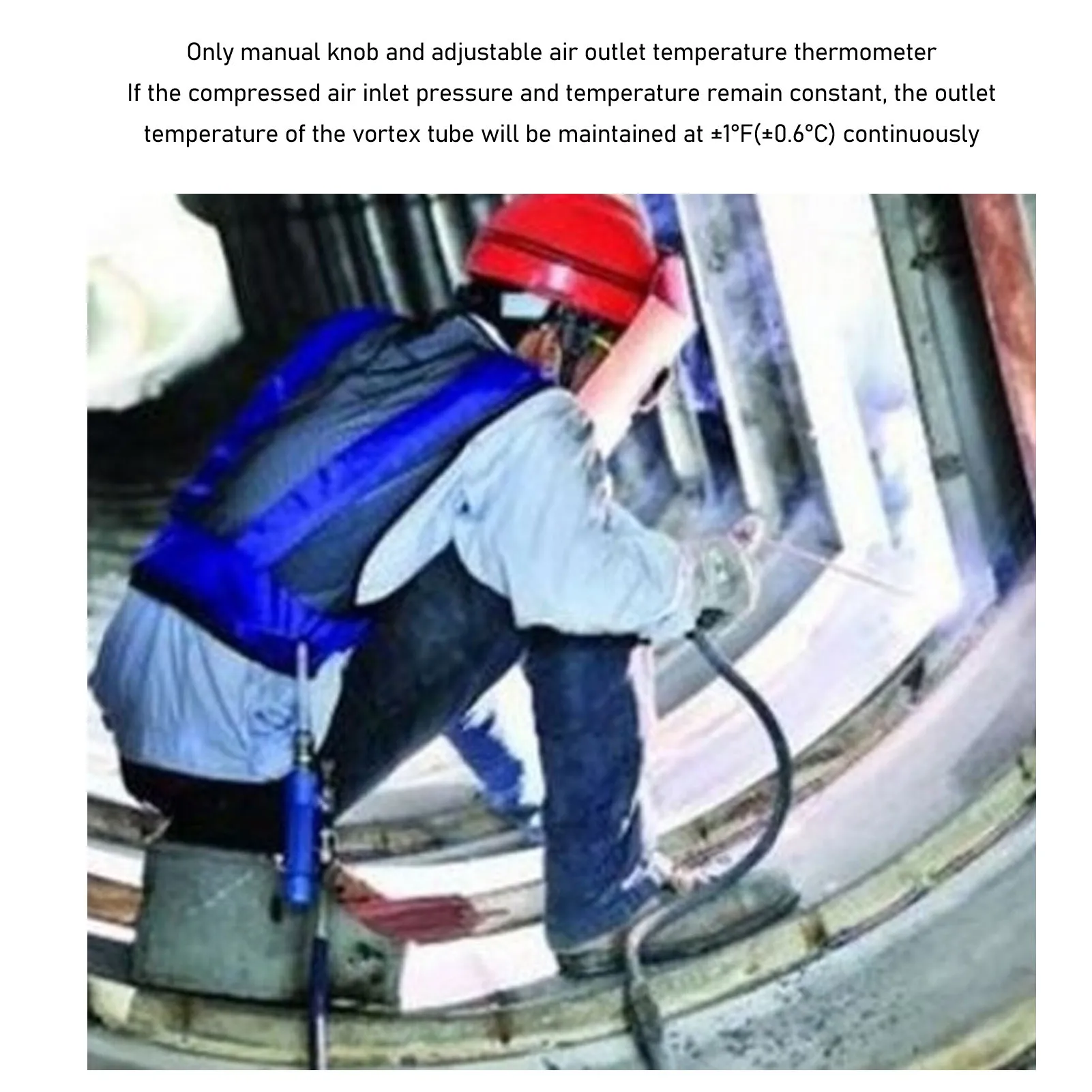 Ice Cooling Vest Vortex Tube Air Conditioning Vest Clothing Vortex Tube with Refrigerator Belt Air Conditioning Vest Vortex Tube