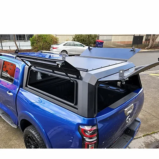 

2024 4x4 Hard Folding Pickup Truck Topper Camper Bed Tonneau Cover for Toyota Hilux