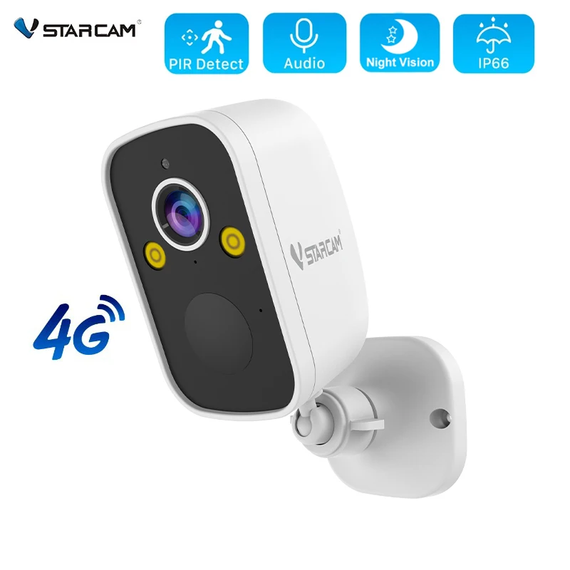 Vstarcam 4G LTE SIM Card 3MP Outdoor Security Camera Solar Battery Powered PIR Human Detection CCTV Surveillance Camera