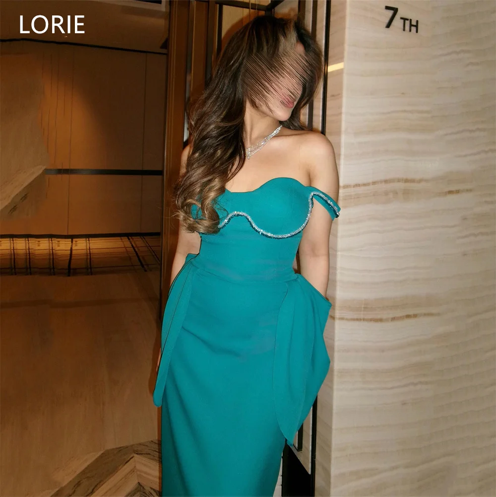 LORIE Modern Style Mermaid Prom Dresses Off The Shoulder Evening Dress Sequined Crystal Evening Party Gown 2026 Customized