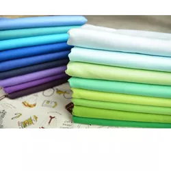High Quality 100% Cotton Poplin Fabric By The Meter Clothing Shirts Sewing Summer Plain Skin Friendly Cloth Needlework Soft Blue