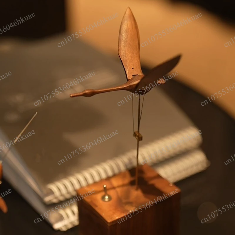 

Black Walnut Solid Wood Swan Sculpture Handmade Art Ornament Household Desktop Indoor Decoration