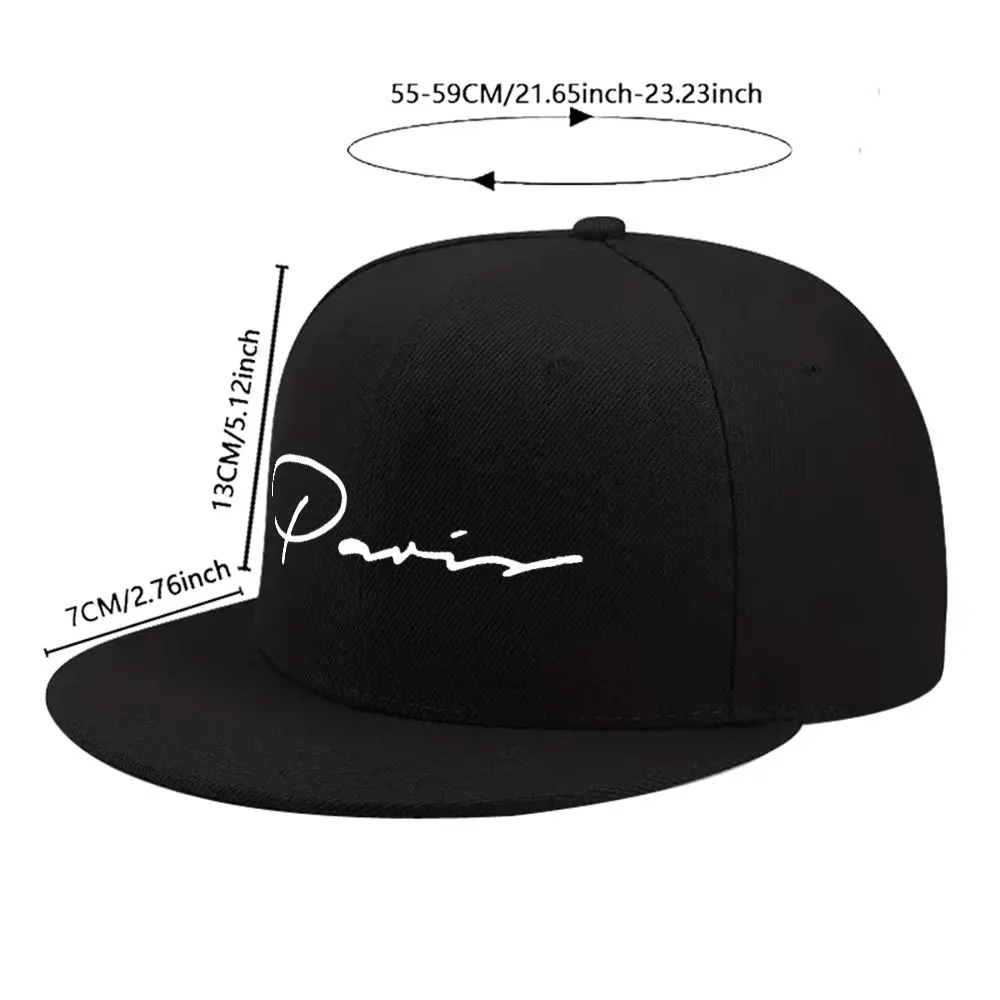 Davis Signature Design Flat Brim Baseball Cap, Unisex Casual Outdoor Adjustable Hat