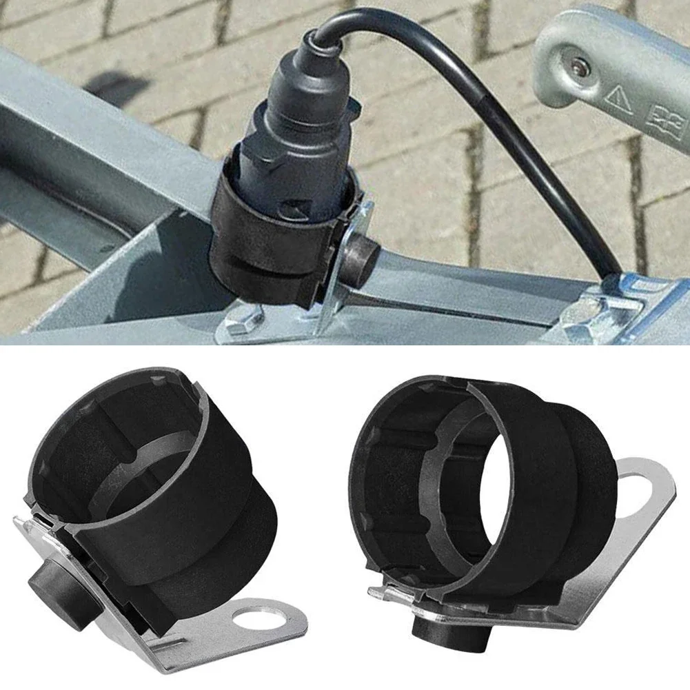 1 Pc Trailer Plug Holder Universal Weatherproof Protective Rigid Accessory For 7 To 13P Trailer Dirt Protection Plug Adapter