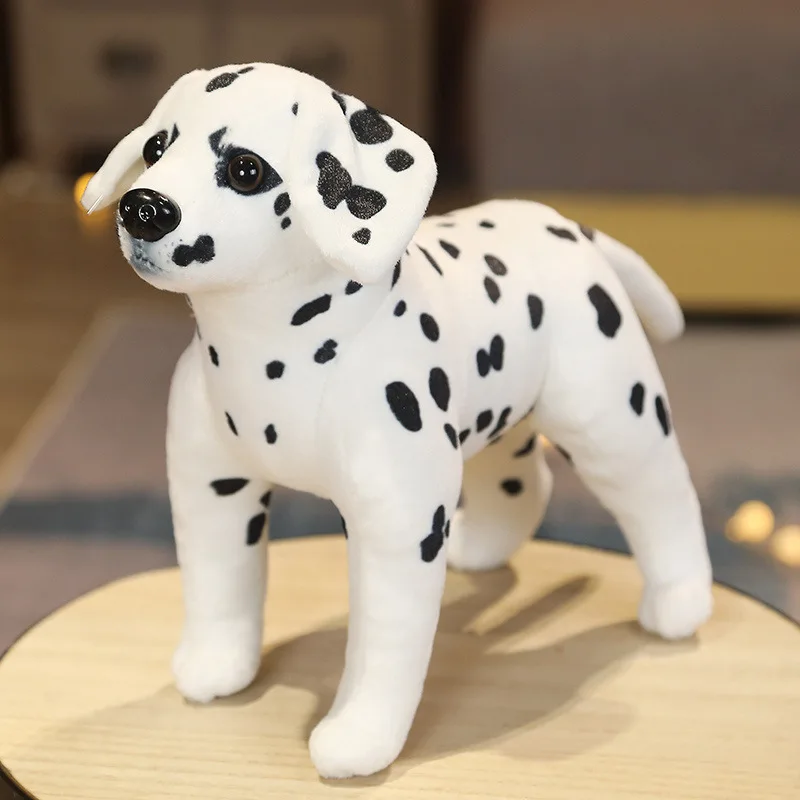 cute plush simulation spot dog toy stuffed Dalmatian dog doll kids’ birthday Christmas gift about 30cm