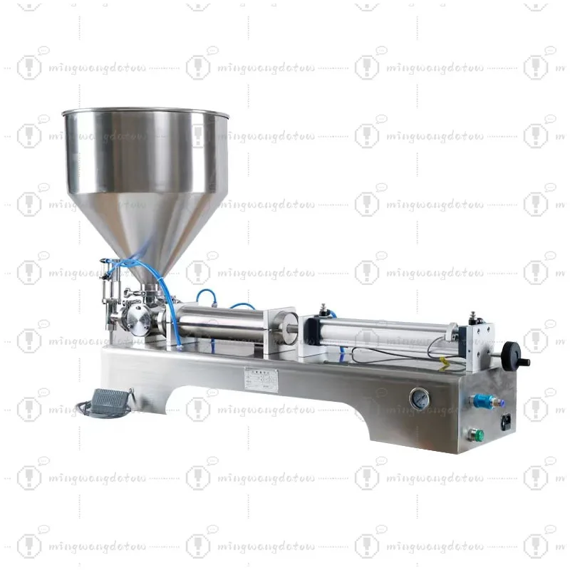 Single Head Pneumatic Paste Filling Machine Manual Liquid Sauce Dispenser For Chili Sauce Honey Jam Ketchup Butter Cosmetic