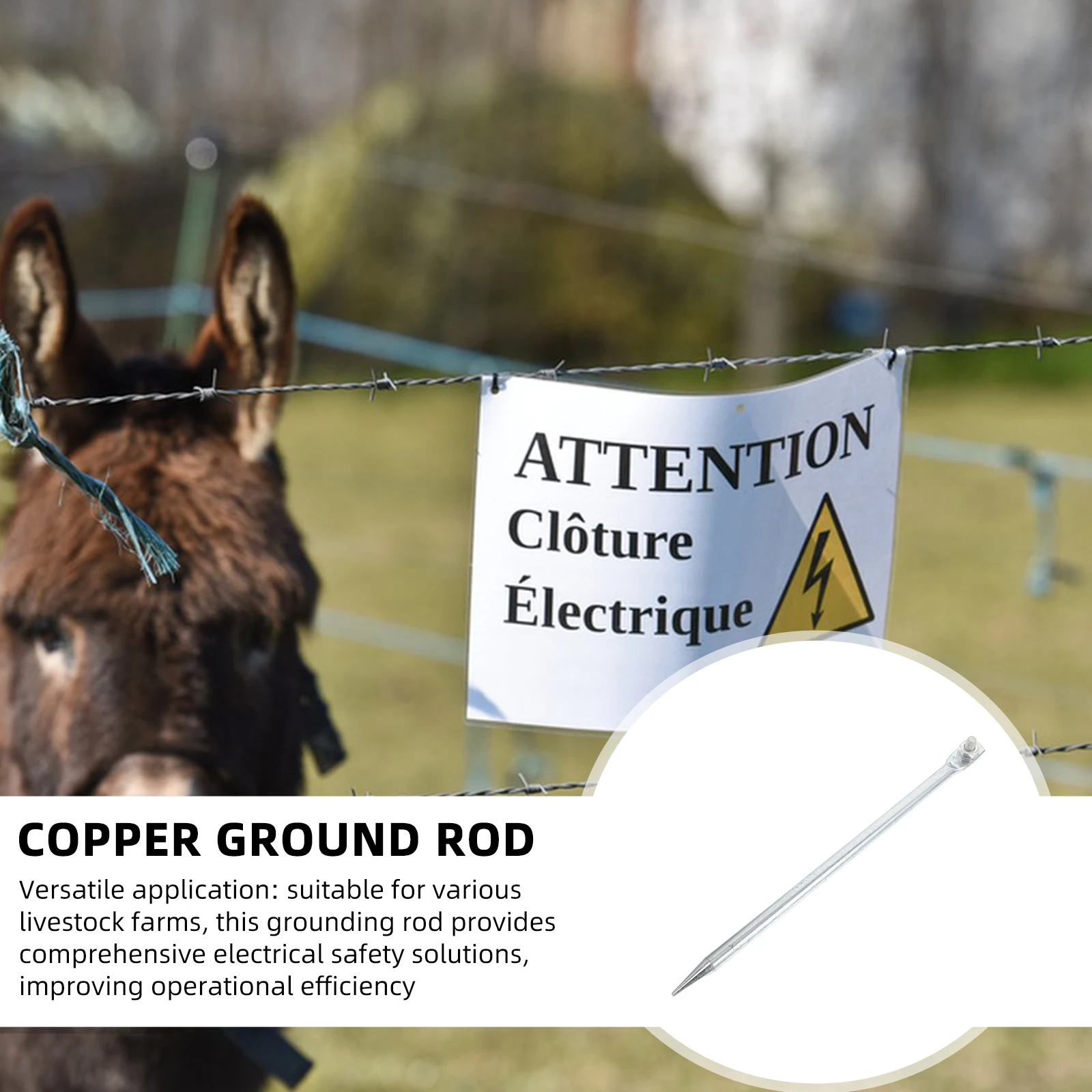 

Fence Grounding Rod Electric Wire Preservative Copper Electrical Iron Earthing Electrode Pin