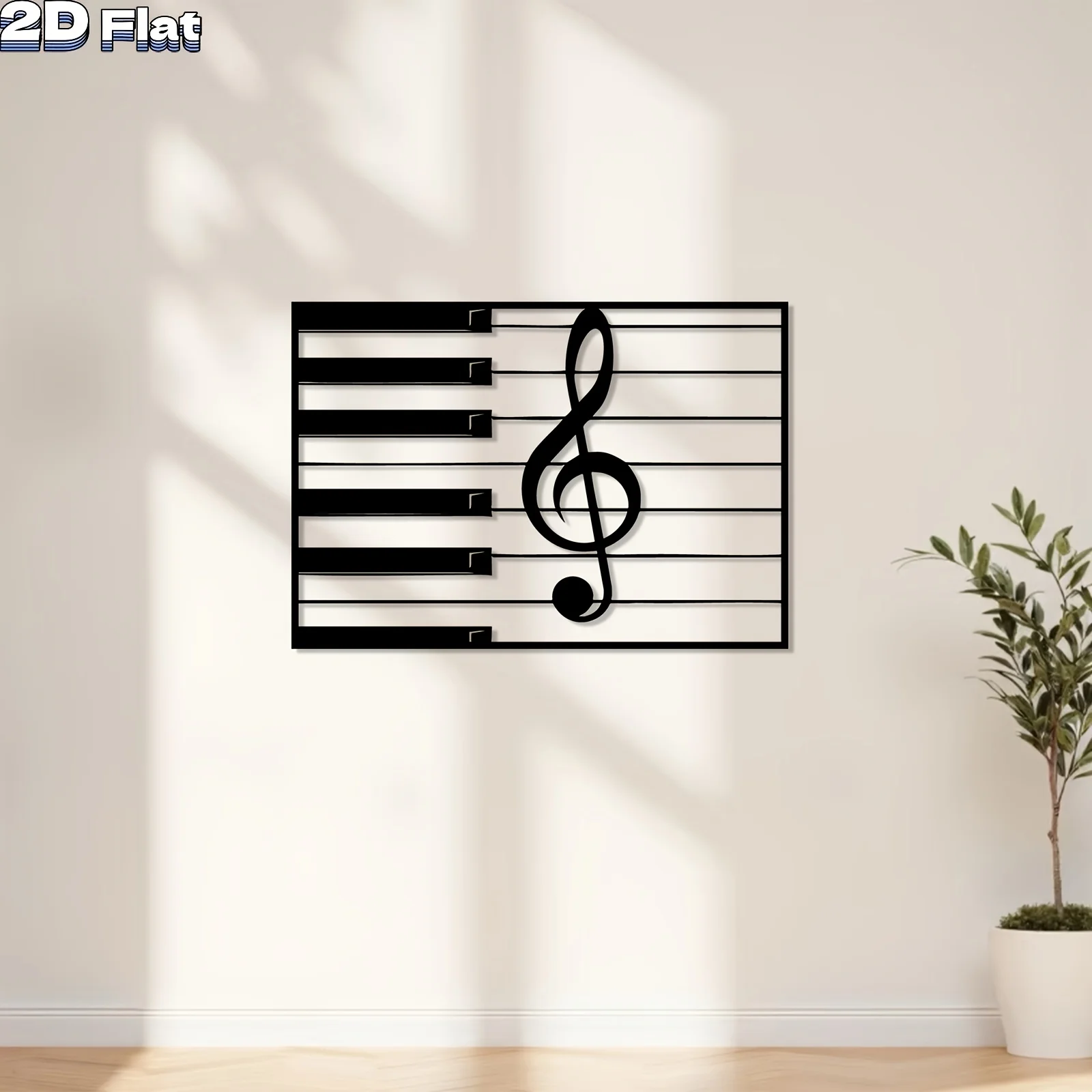 Metal Wall Art Musical Notes Modern Iron Rustic Hanging Sculpture for Living Room Garden Fence Christmas Housewarming Gift