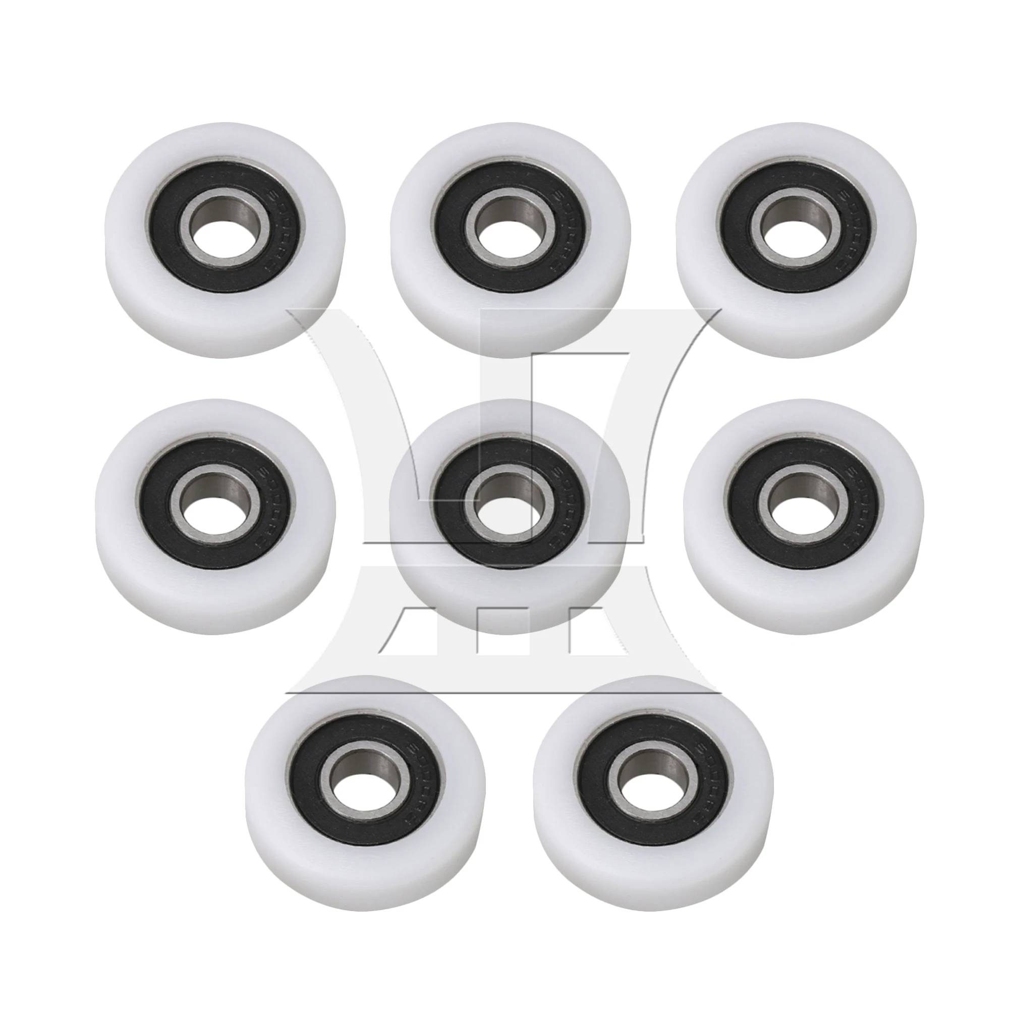 

8 PCS 6000ZZ Flat Guide Sealed Rail Bearing Pulley for Drawers Doors