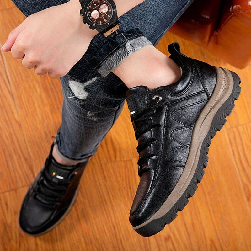 Botas tácticas cuero hombre – Seguridad urbana e otoño - imagen 3