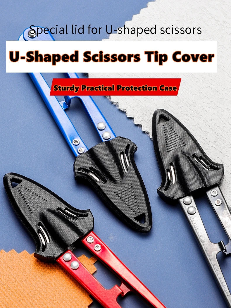 3D Print Scissor Tip Cover Plastic Sturdy Portable Protector Protection Covers for Sewing, Crafting, DIY, Facial Hair Trimming