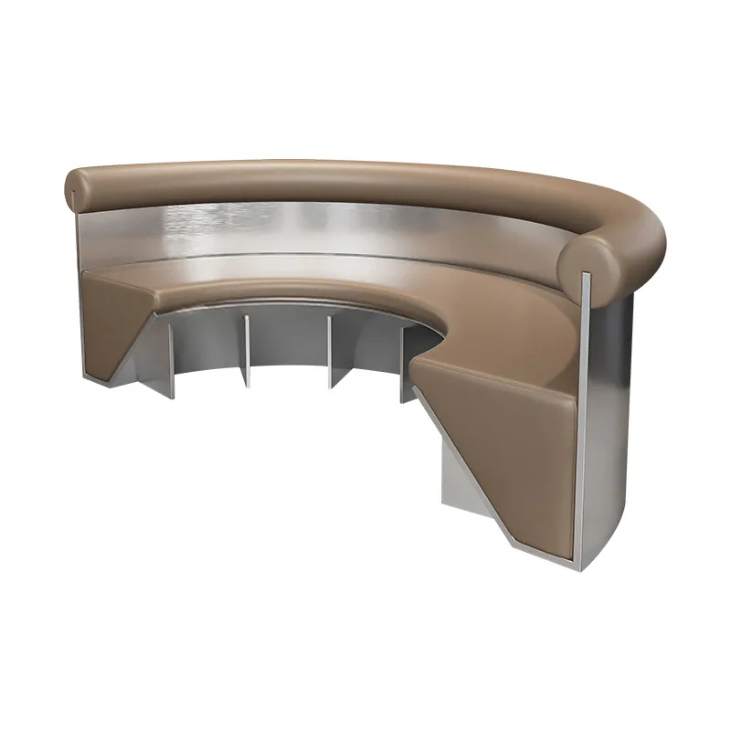 

Catering shop cafe milk tea shop wall card seat sofa leisure catering restaurant stainless steel table and chair combination