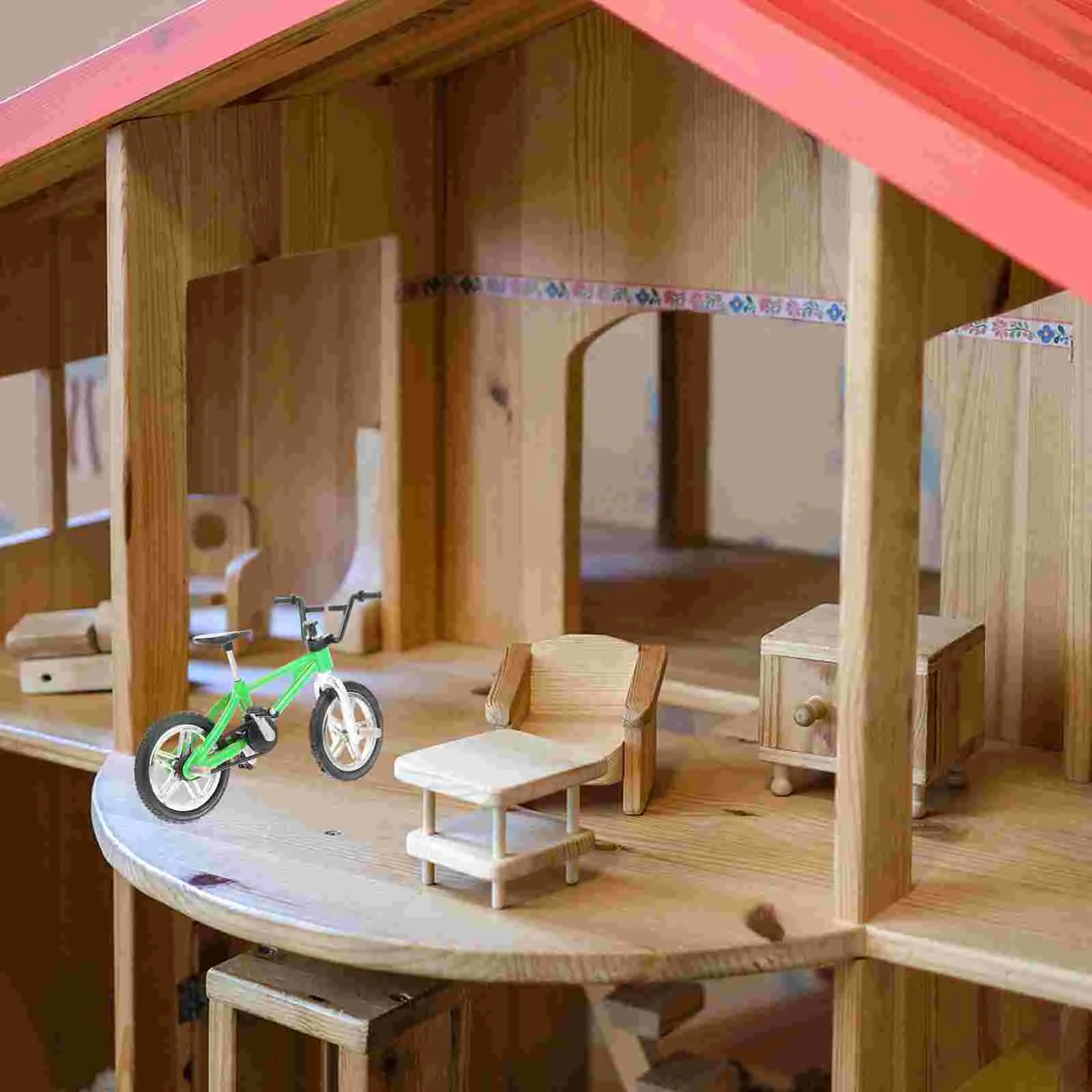 Vélo l'inventaire en alliage pour simulation de maison, jouet alimentaire, accessoires de scène, accessoires photo, modèle Él