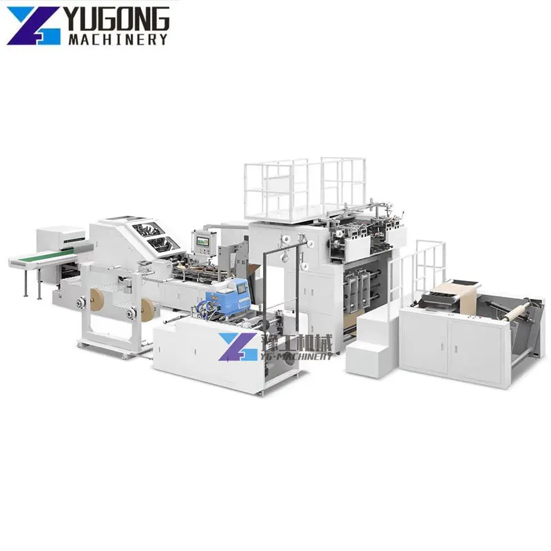 Paper Bag Labeling Machine Kraft Paper Bag Machine Making Paper Bag With Handle Making Machine