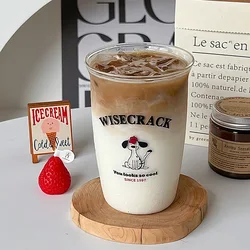 Ins Korean Style Glass Cup Coffee Cup Cold Extract Cup Latte Breakfast Household Heat Resistant Microwave Oven Glass
