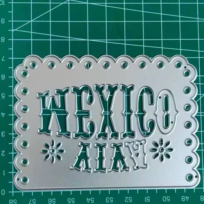 Word mexico Metal Cutting Die Metal Cutting Die for DIY Scrapbooking Crafts Handmade Christmas Gift Card