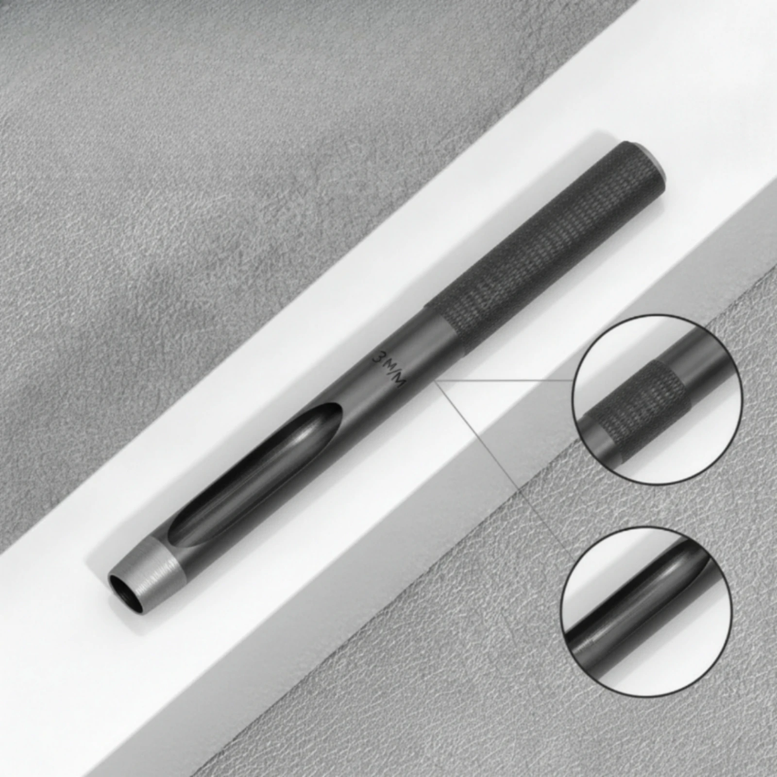 Leather Hole Punch High-Carbon Steel Round Hole Punch Tool Heat-Treated Heavy Duty for Leathercrafters, Leathercraft