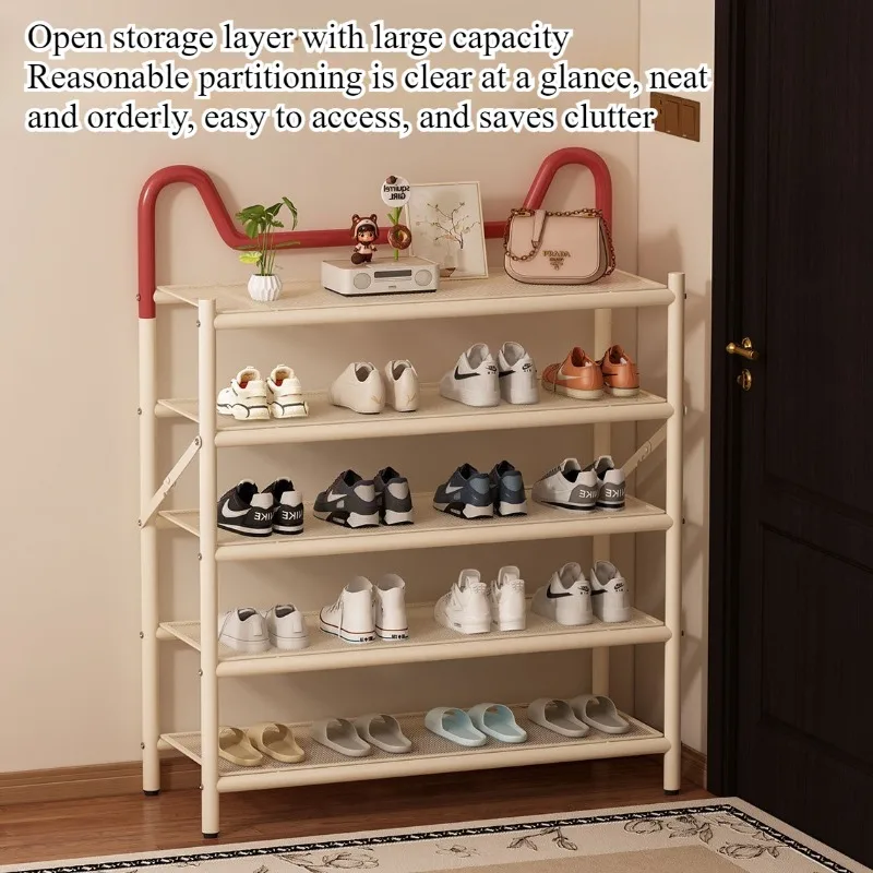 Cat Ear Folding Shoe Rack Multifunctional Shelf Door Entrance Shoe Storage Rack Household Multi-layer Simple Small Shoe Cabinet