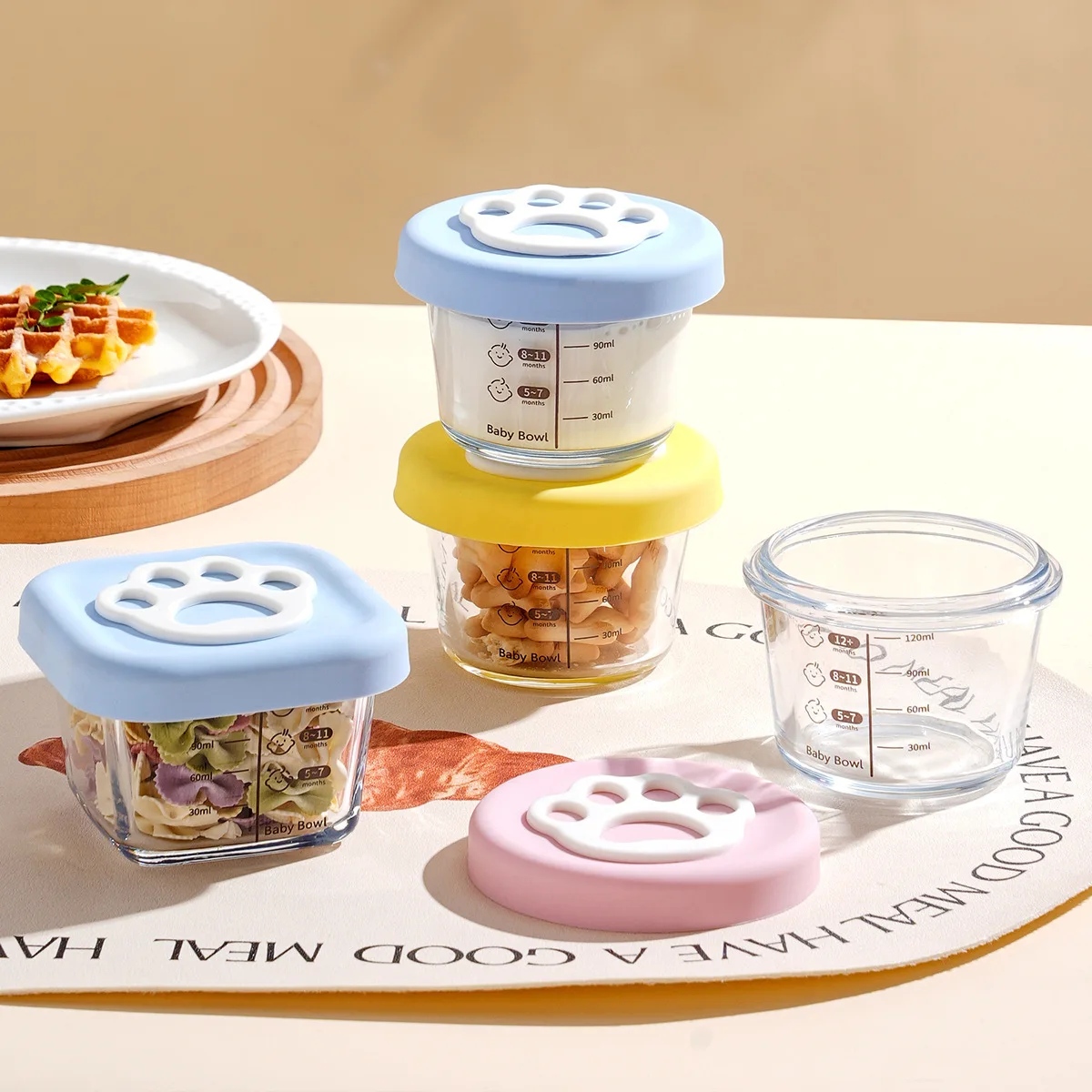 

Контейнеры для хранения детского питания, стеклянные консервируемые миски и чашки для пропаривания яиц и пудинга, портативное хранилище продуктов питания