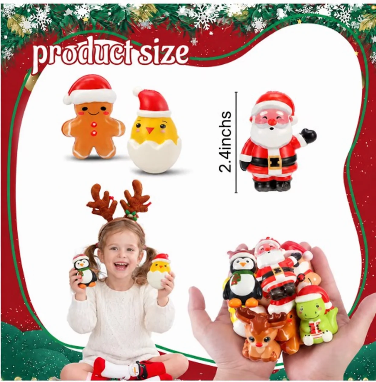Christmas Slow Rising Squishy Toys for Stress Relief and Sensory Play as Party Favors Gift Bag Fillers and Holiday Gifts