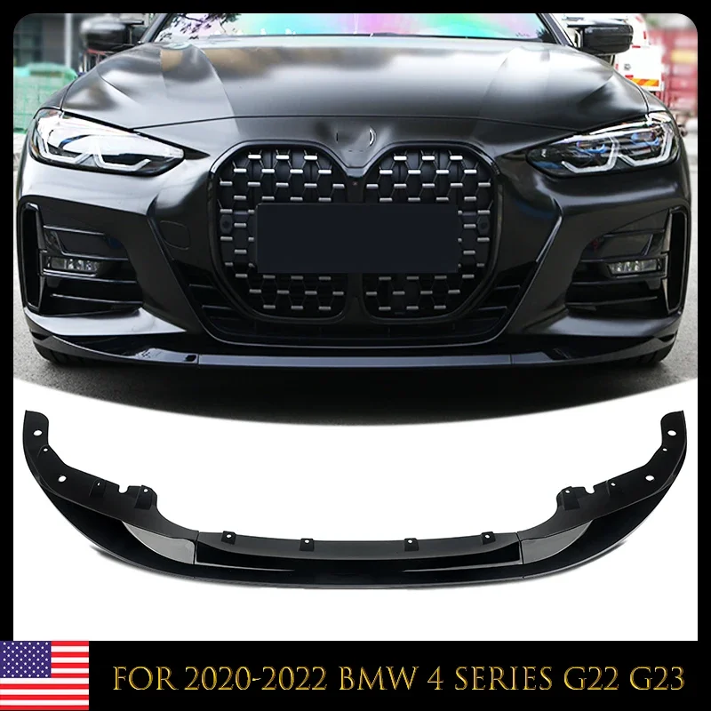 3PCS Front Bumper Lip Spoiler For G22 G23 430i 440i M440i  2020-2022 Coupe M Performance Car Accessories