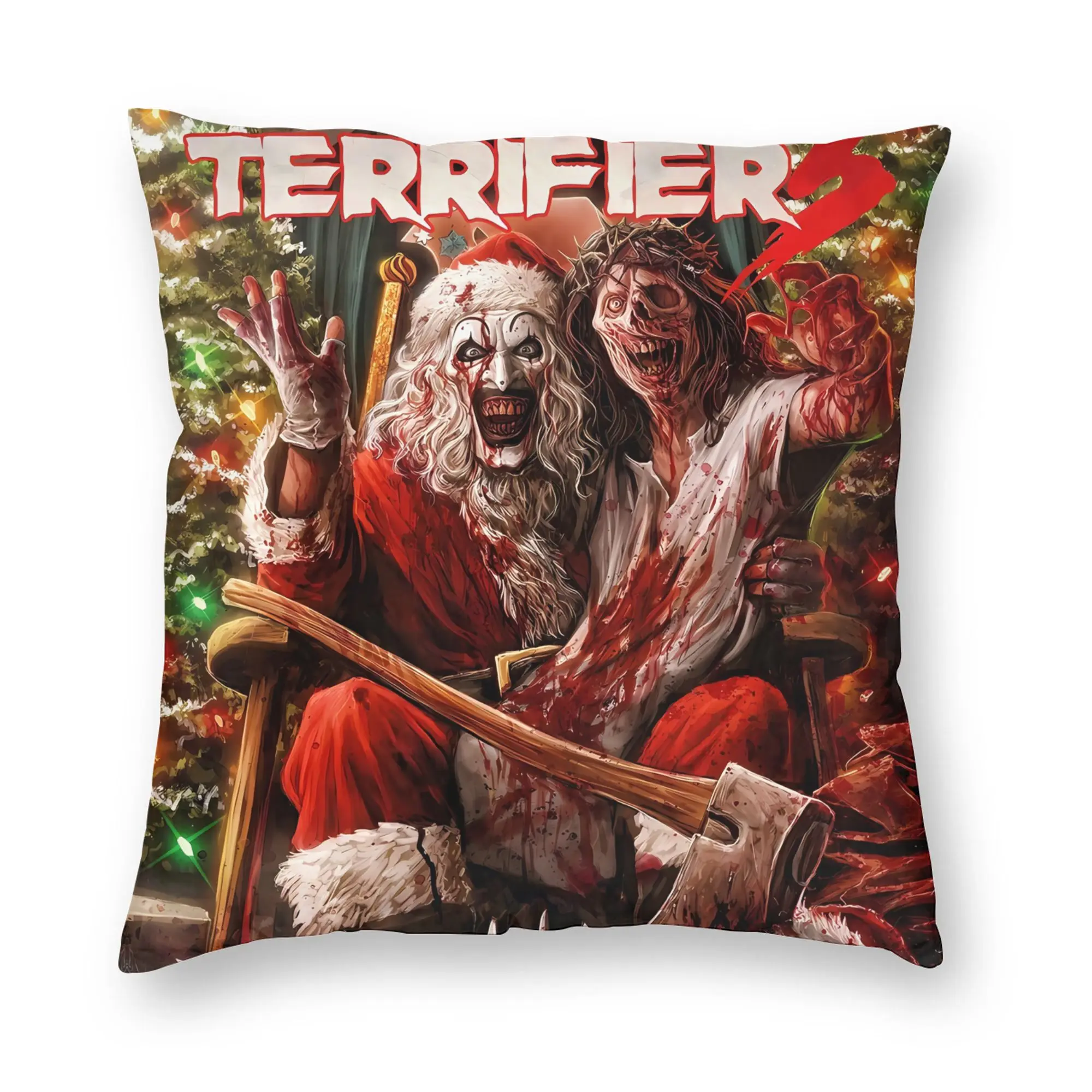 Terrifier Movie Pillow Cover  Soft Cushion Cover Retro Trendy Pillow Case For Living Room Sofa