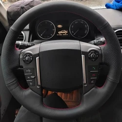 Soft Car Steering Wheel Cover Anti-slip Black Artificial Leather For Land Rover Range Rover Evoque Discovery 4 Freelander 2