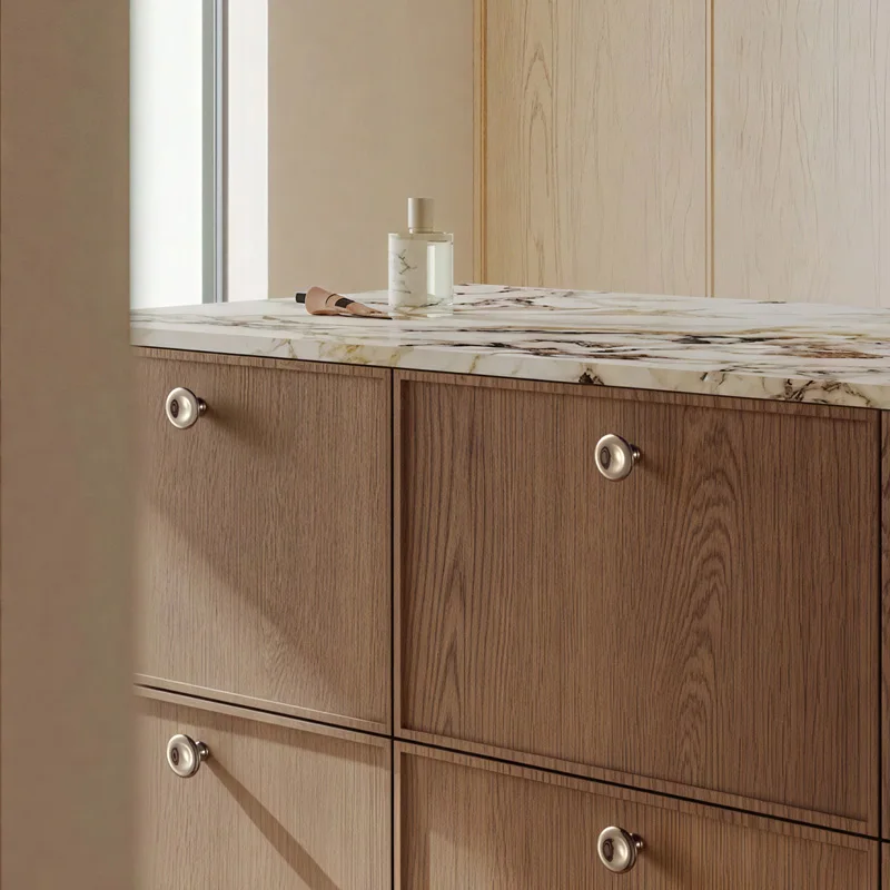 

Goo-Ki European Titanium Silver Brass Cabinet Handles Creative Furniture Door Knobs and Bar Pulls Kitchen Cupboard Drawer Pulls