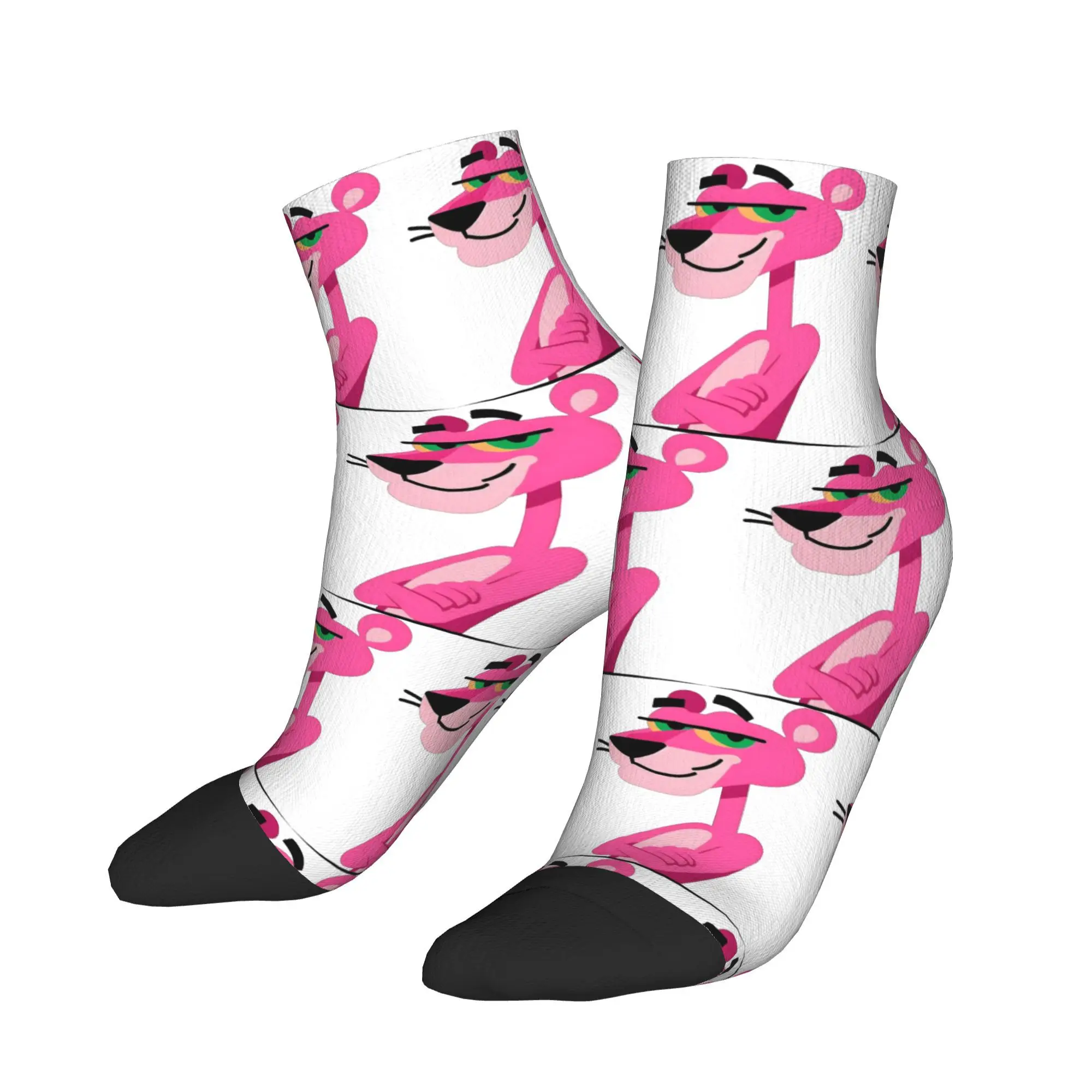 

The Pink Leopard Casual Socks For Unisex Men Cute Animal Fashion Quality Ankle Socks Summer Running Pattern Non Slip Sock