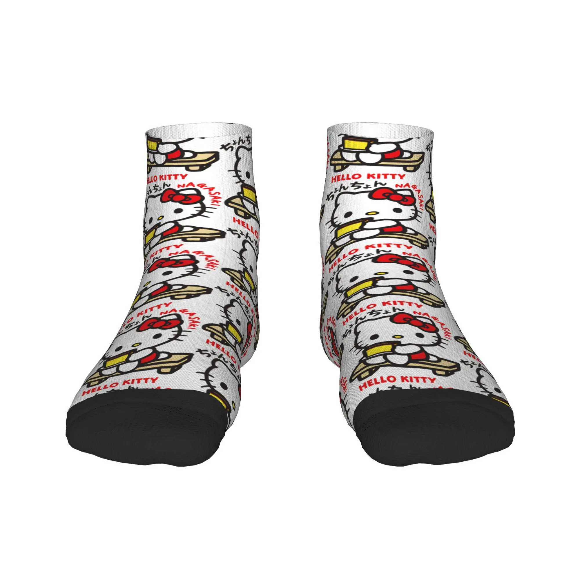 

Hello Kitty Nagasaki Kasutera Ankle Socks Gothic High Quality Casual Sock Summer Cycling Non Skid Sock For Men Birthday Present