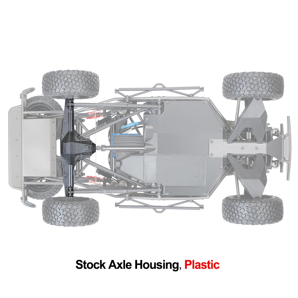 Aluminiowa tylna oś obudowa Diff Cover mechanizm różnicowy do 1/7 RC krótki kurs ciężarówka samochód UDR Unlimited Desert Racer