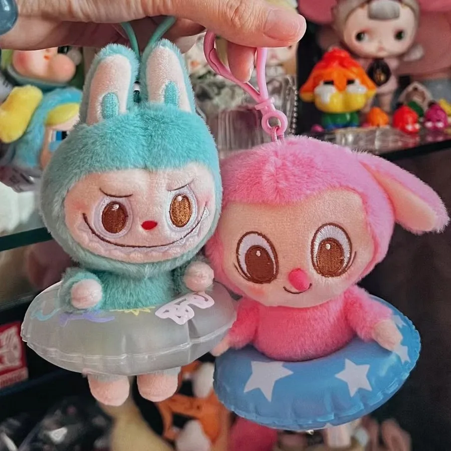 

Genuine Paradise Limited Blind Box The Monsters Labubu Party Series Swimming Circle Plush Cute Doll Pendant Birthday Toy Gift